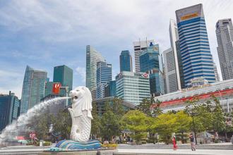 新加坡知名景點-魚尾獅公園。(圖／美聯社)