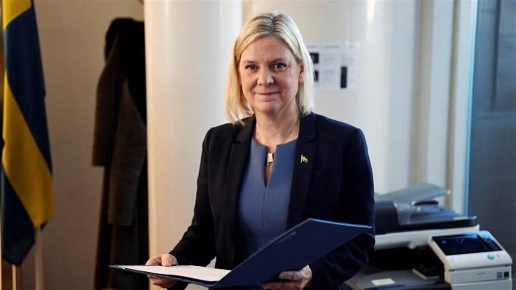 瑪格萊娜‧安德森再次成為瑞典首位女總理。(圖/美聯社)