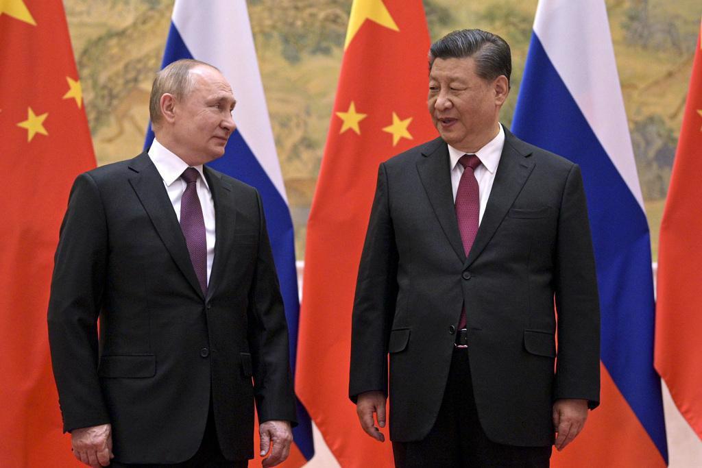 俄羅斯總統普丁與大陸國家主席習近平。（美聯社資料照片）