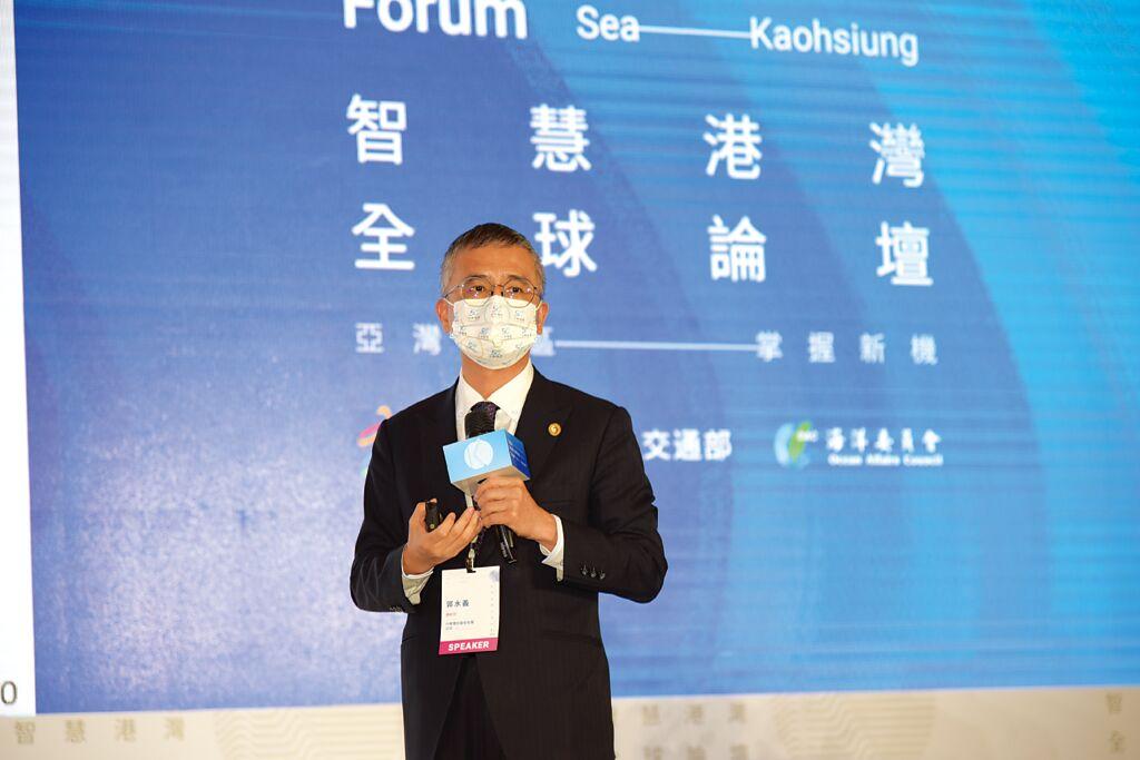 中華電信總經理郭水義（見圖）受邀出席「2022智慧港灣全球論壇」，並參與與談。圖／中華電信提供
