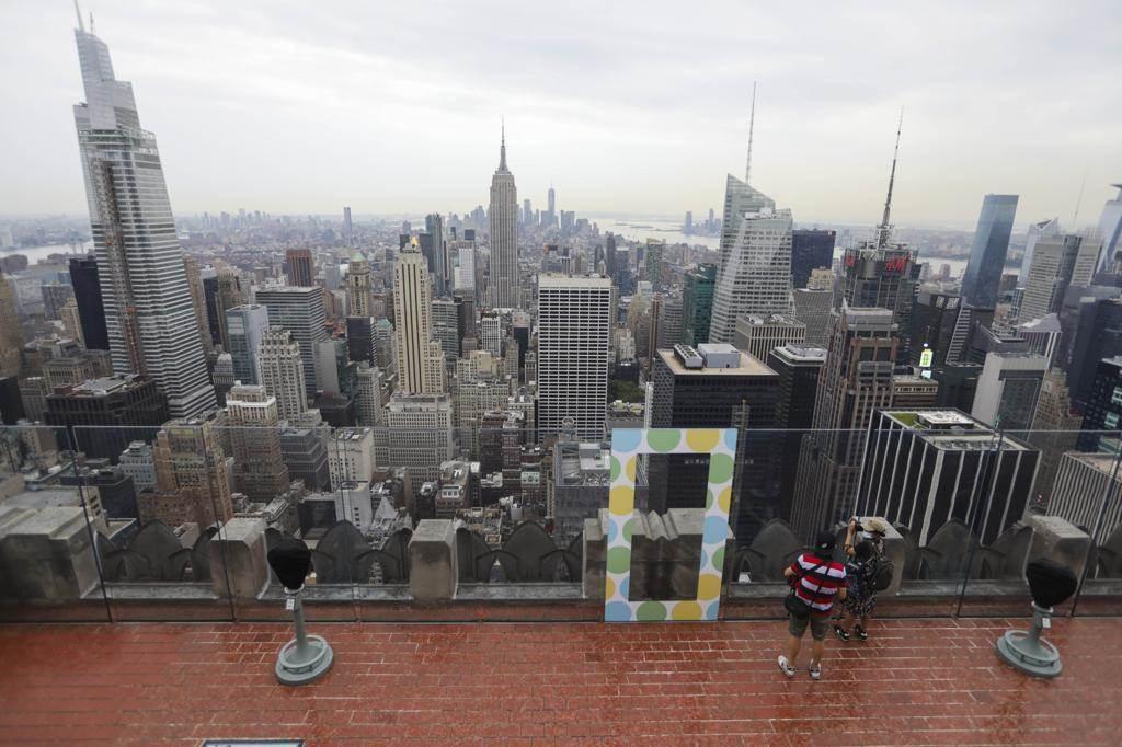 圖為美國紐約洛克菲勒中心觀景台上的城市景觀。（資料照／新華社）