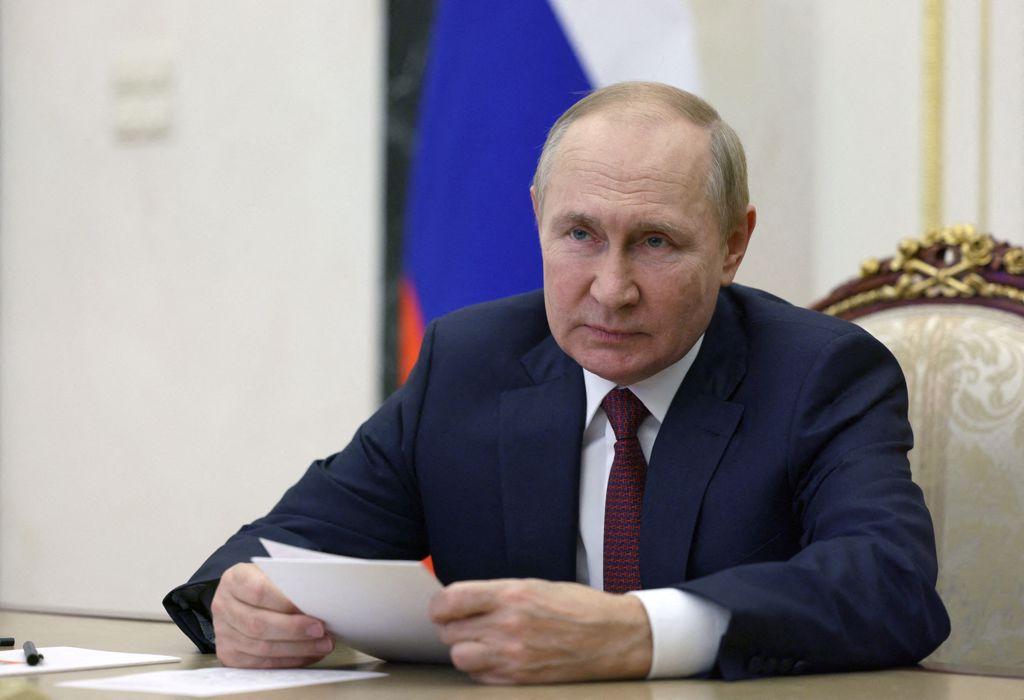 俄羅斯總統普丁出席獨立國家國協會議。（路透社）