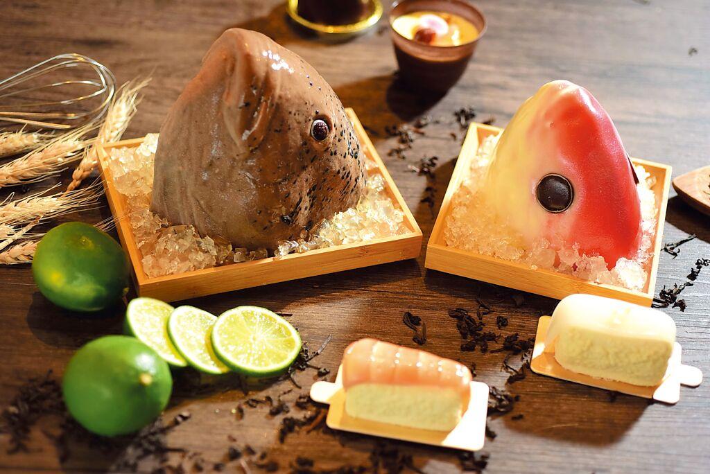 〈普諾麵包坊〉擅長研發擬真糕點，其中最有名的就是〈魚頭君〉。圖／普諾麵包坊