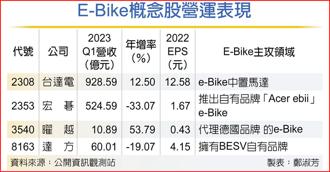 E-Bike概念股營運表現