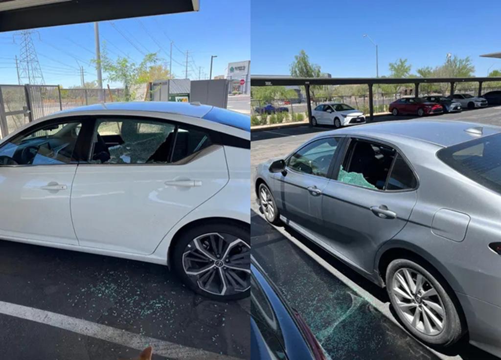 美國台積村又遭不明人士闖入，7轎車被砸窗、撬車門破壞	。（翻攝自Dcard）