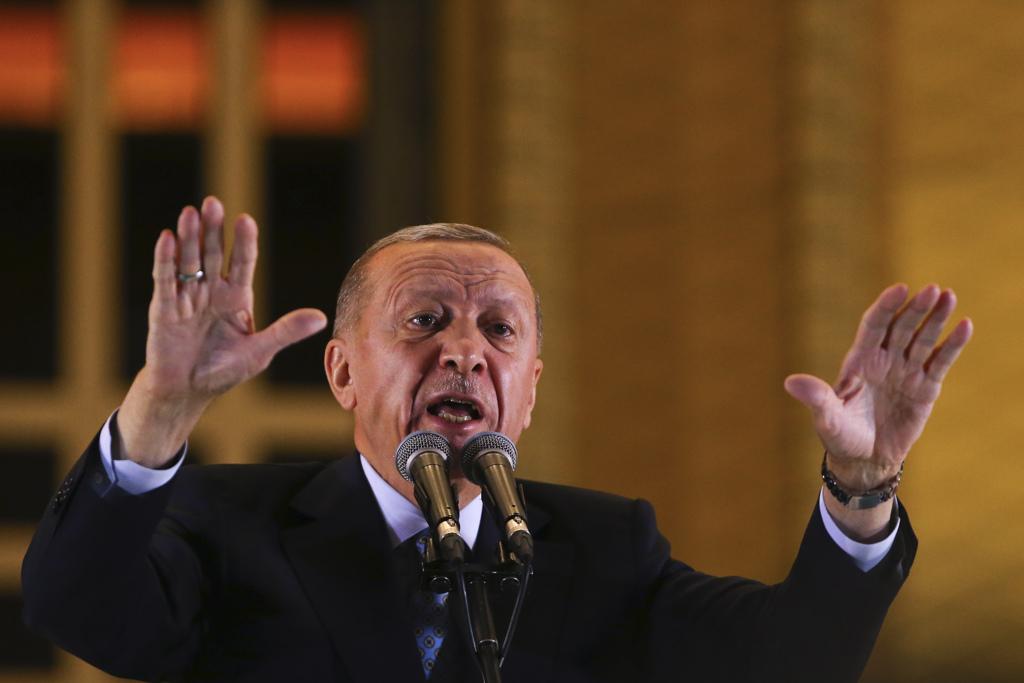 土耳其總統艾爾段勝選連任2天後，美國施壓土耳其放棄反對瑞典加入北大西洋公約組織的立場。圖為土耳其總統艾爾段（Recep Tayyip Erdogan）。（圖/ 美聯社）