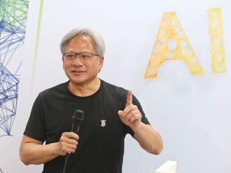 黃仁勳(圖)掀起AI熱潮，施振榮表示，若無台灣的晶圓代工能量，就無法落實AI。(資料照片)