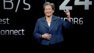 超微董事長暨執行長蘇姿丰首度展示全球首款採用AMD小晶片設計的RDNA 3架構繪圖處理器。（圖／AMD）