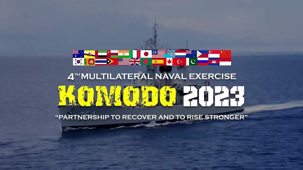 28國的海軍參與印尼主辦的「科莫多-2023」聯合海上演習。(圖/印尼海軍)