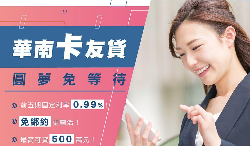 華南銀行推出「卡友信貸」圓夢免等待，提供信用卡卡友專屬信用貸款專案。圖／華銀提供