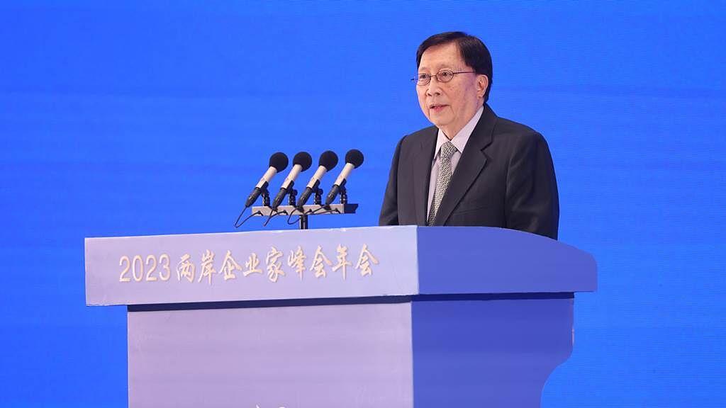 兩岸企業家峰會開幕，台灣方面理事長劉兆玄呼籲雙方應共同珍惜維護ECFA。圖／中新社