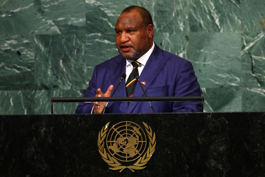 澳洲與巴布亞紐幾內亞（Papua New Guinea）今天簽署安全協議，以加強兩國關係。圖為巴布亞紐幾內亞總理馬拉普（James Marape）。(圖/ 路透社)