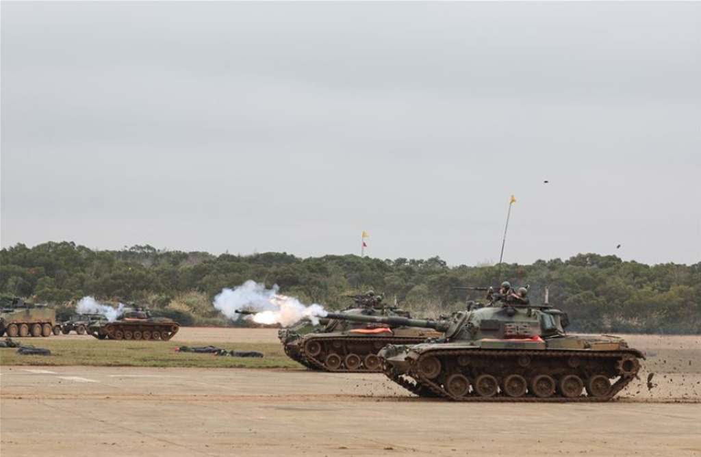 將接裝M1A2T戰車！蔡英文驗收542旅赴美訓測成效。(青年日報提供)